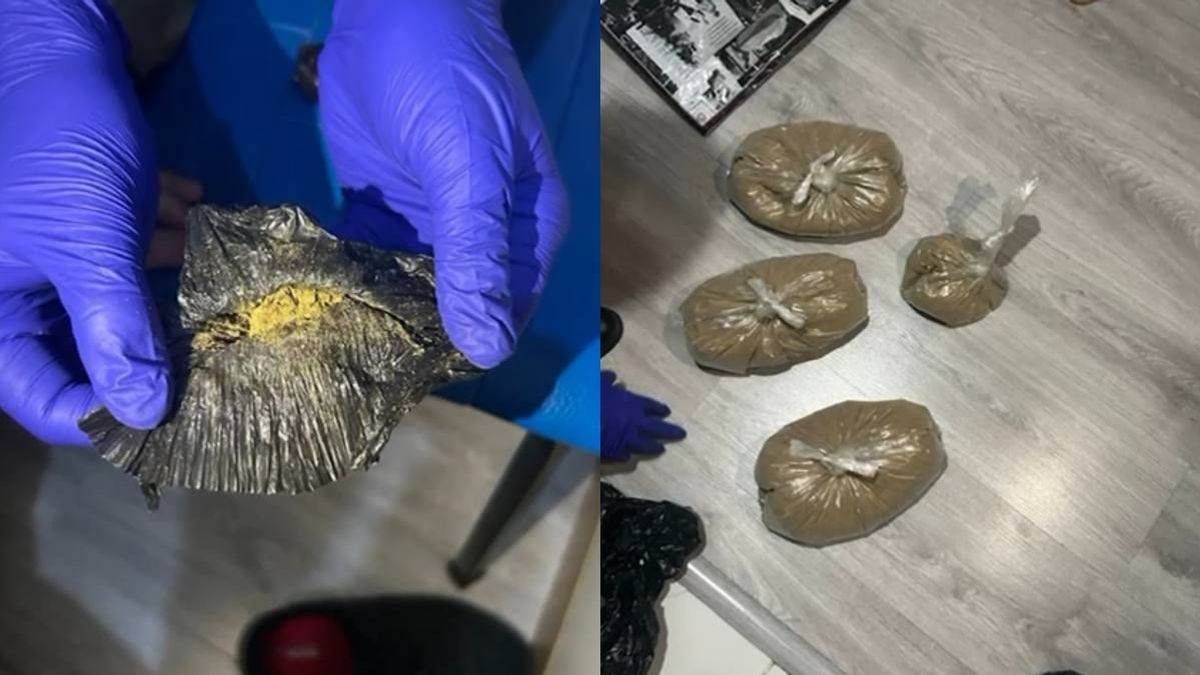 Изъятый гашиш в Алматы