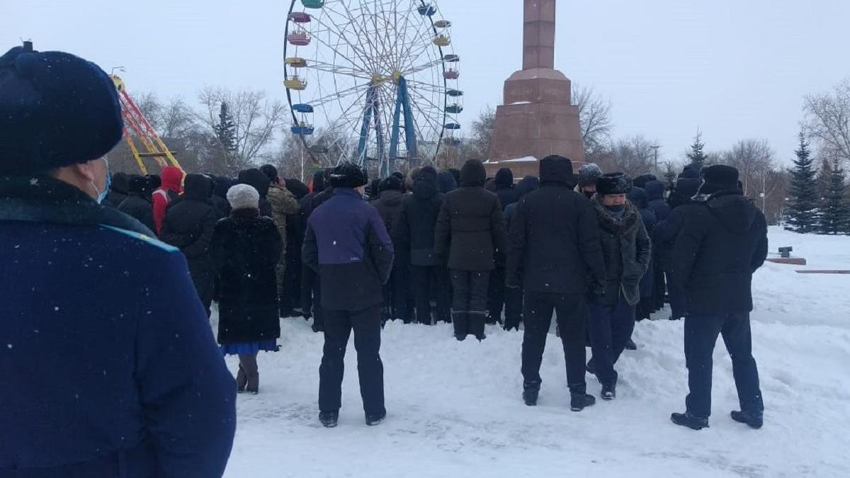 Несанкционированный митинг в Кокшетау