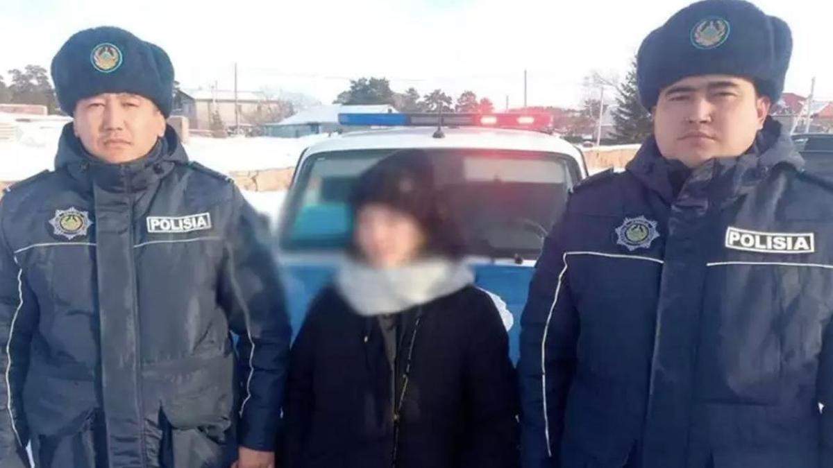 Ақмола облысында жоғалып кеткен қыз полицейлермен Ақмола облысында жоғалып кеткен қыз полицейлермен