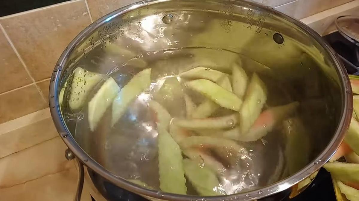 Проваривание корок арбуза