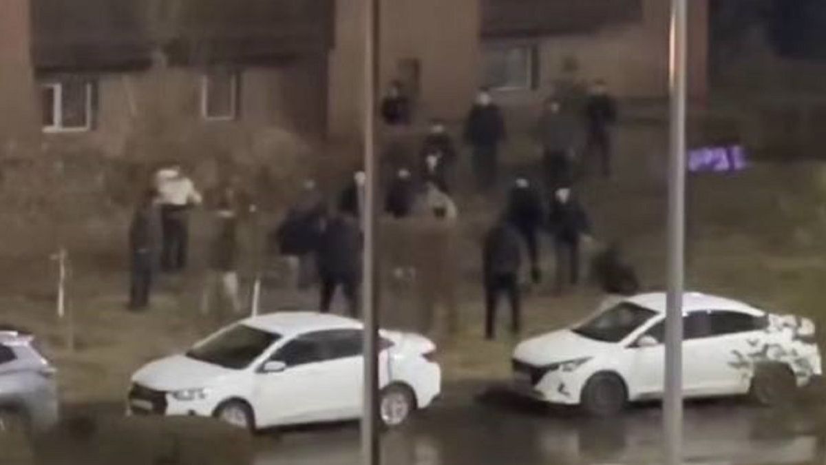 Потасовка строителей в Астане