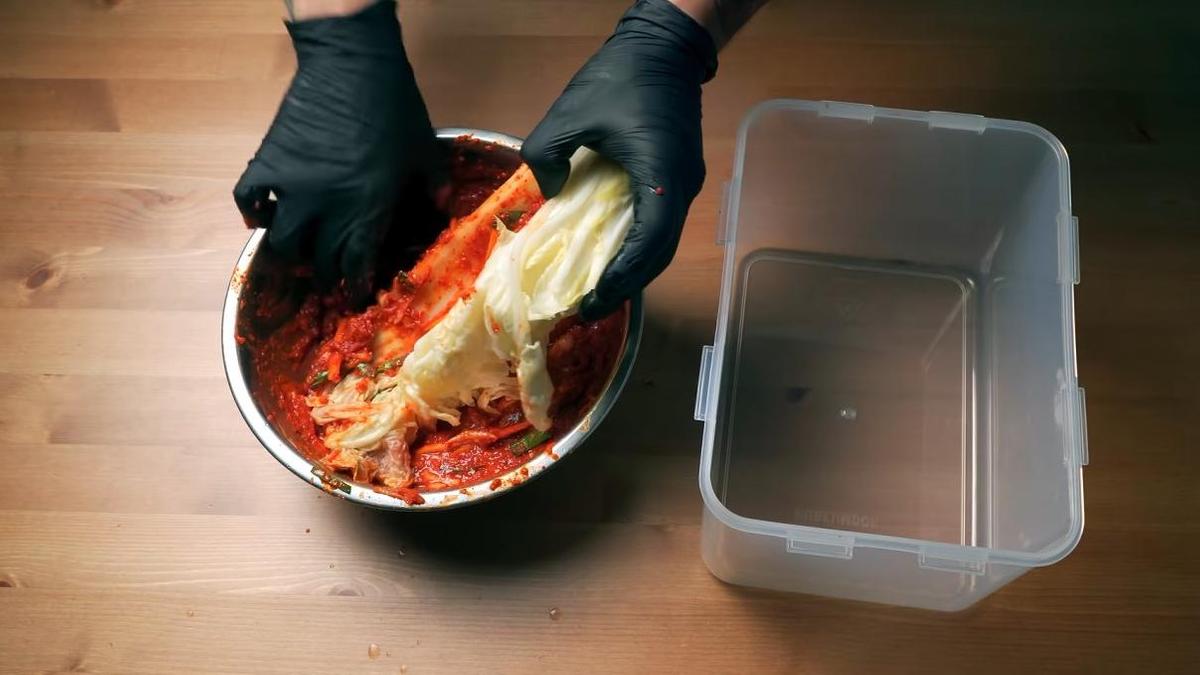 Натирание капусты перечно-овощной массой