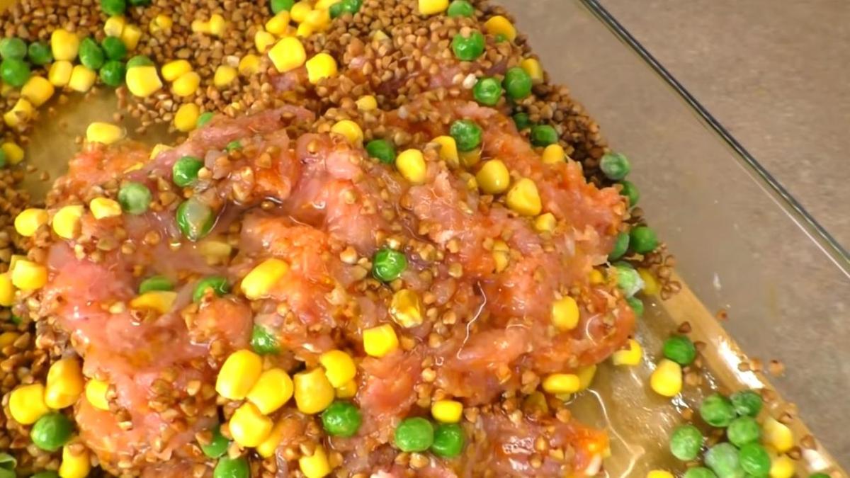Фарш смешанный с гречкой