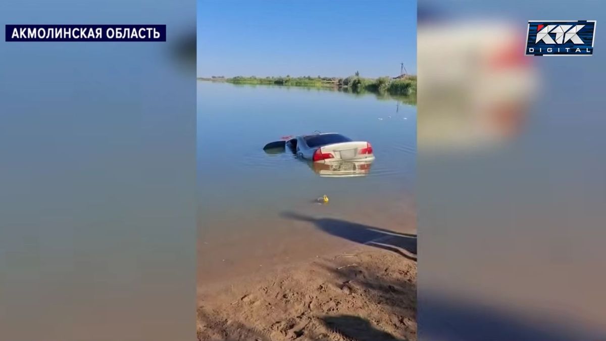Авто укатилось в воду