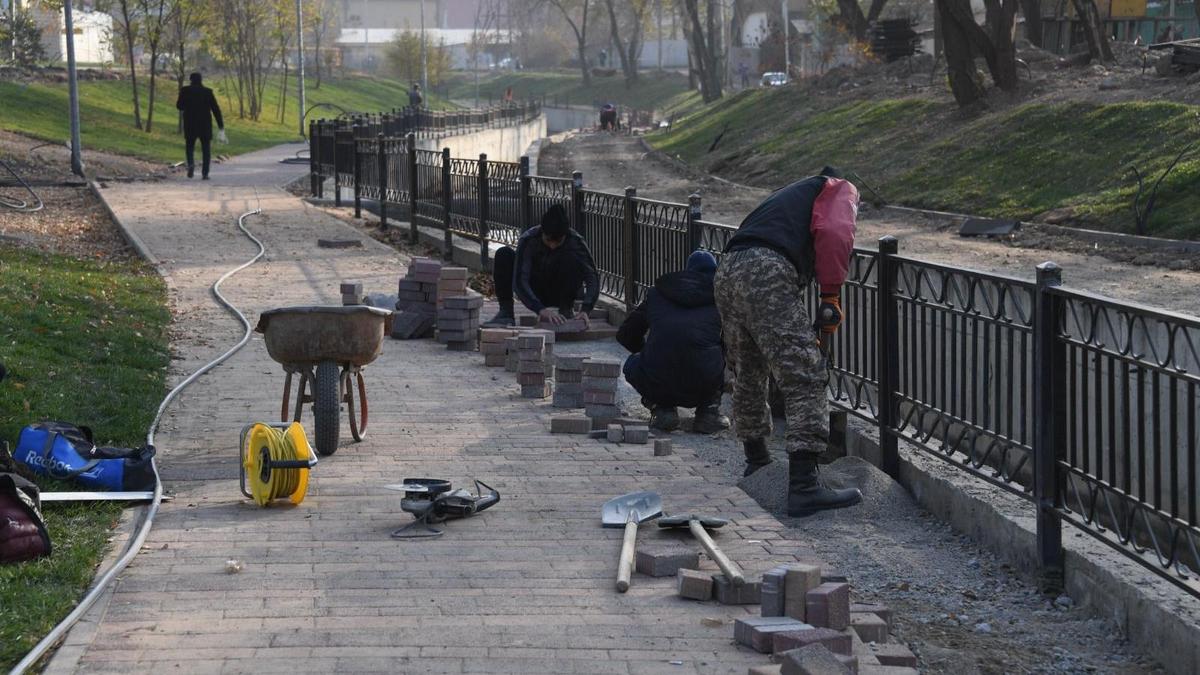 Ремонт набережной в Алматы