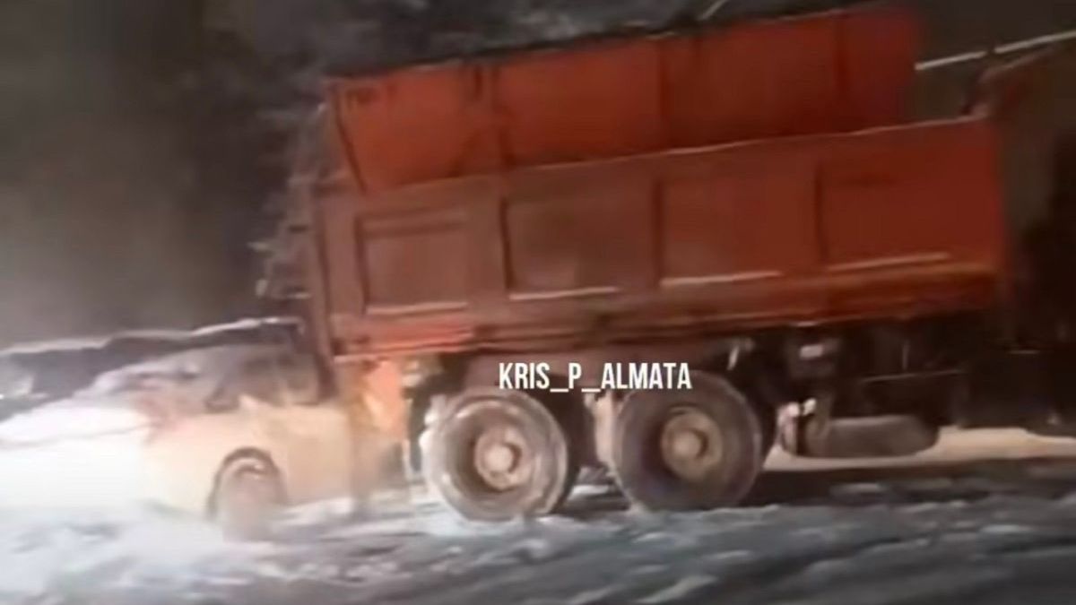 Ситуация на дороге в Алматинской области