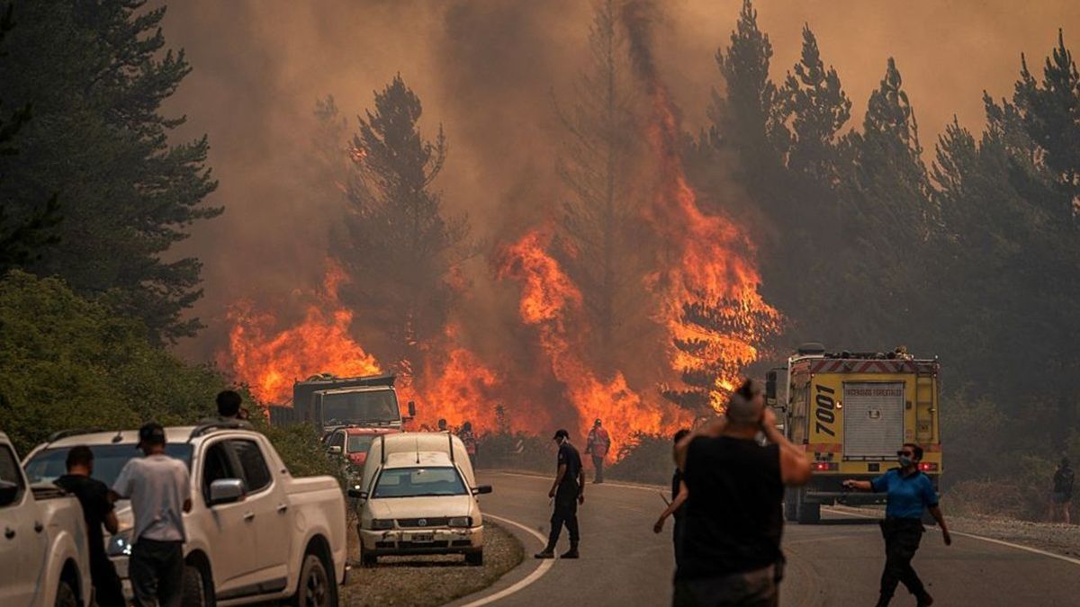 Леснные пожары в Аргентине