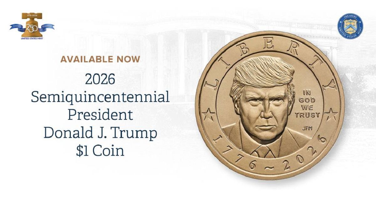 Монета с изображением Трампа