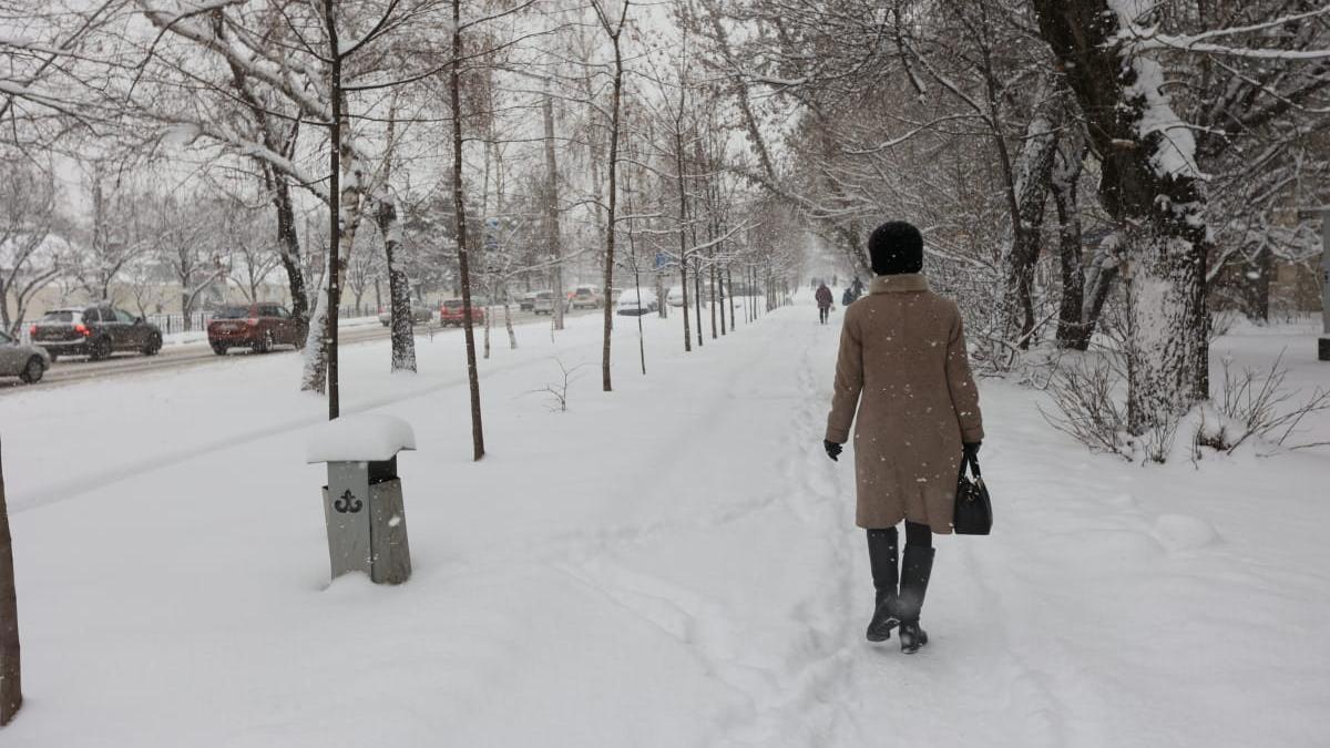 Снегопад в Алматы