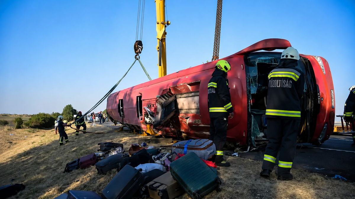Авария с автобусом в Венгрии