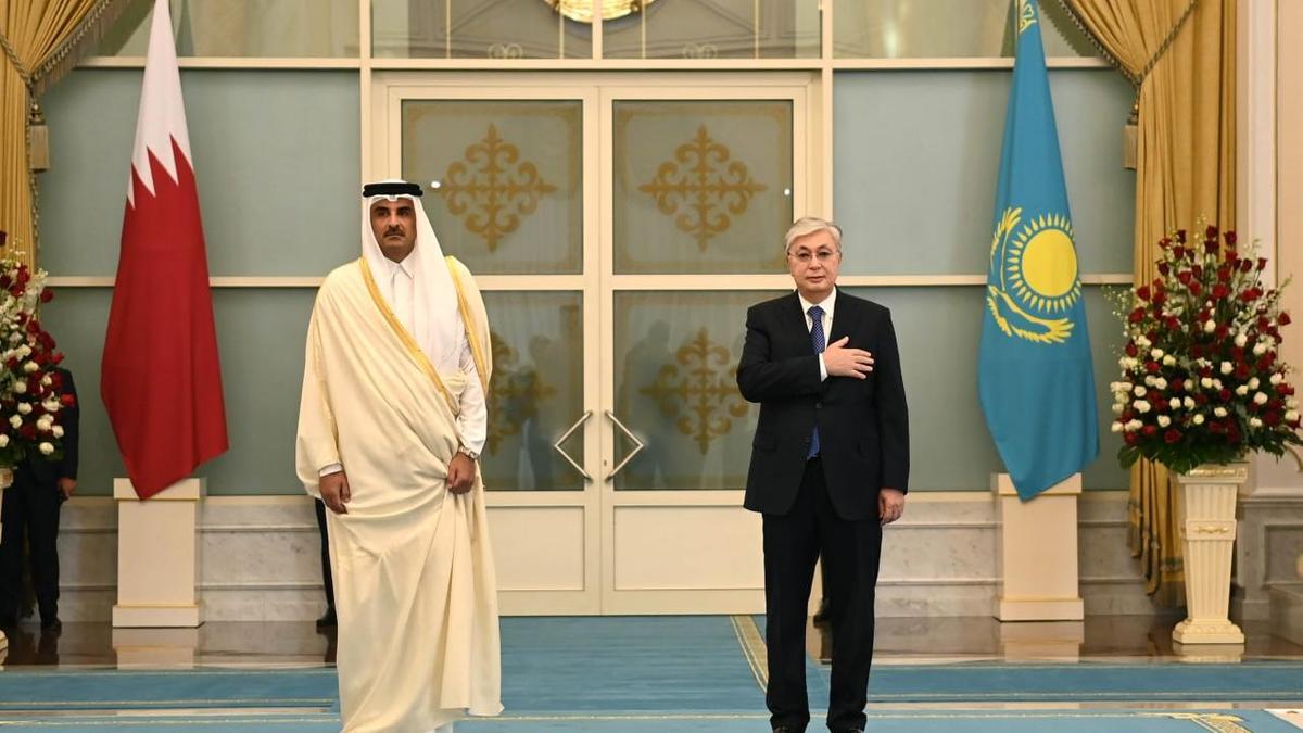 Касым-Жомарт Токаев и эмир Катара шейх Тамим бен Хамад Аль Тани