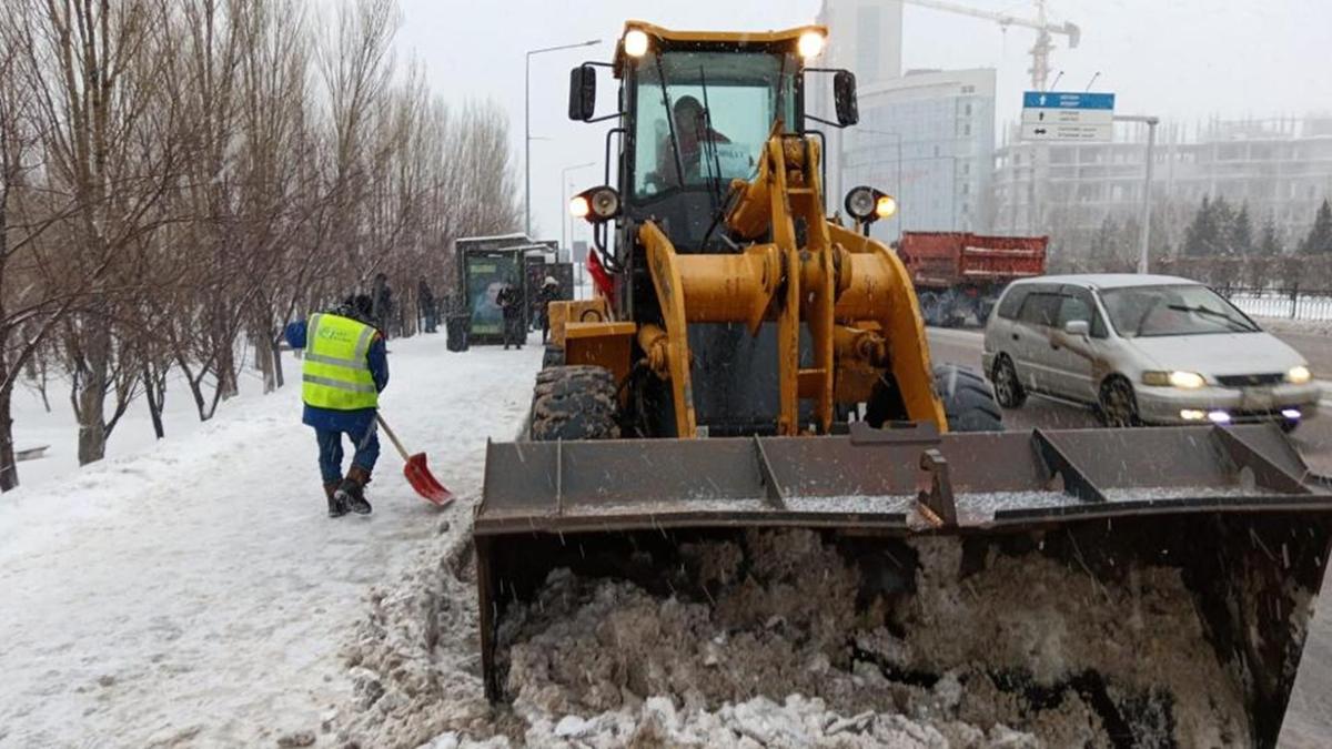 Астанадағы қар тазалау жұмыстары