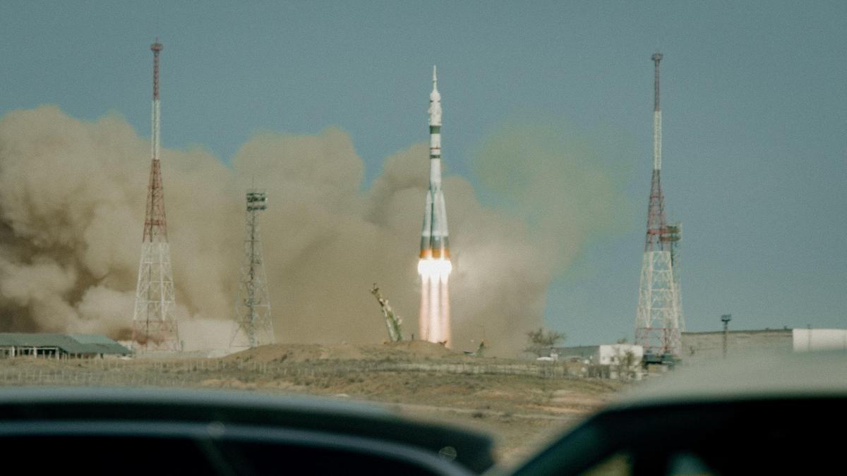 Старт корабля "Союз МС-27" с космодрома Байконур