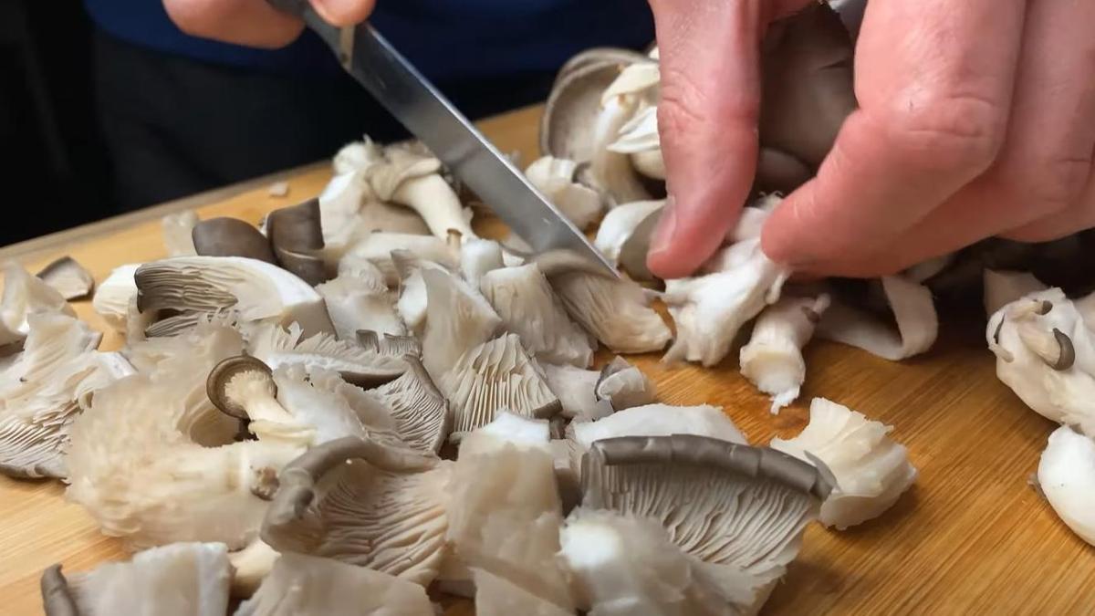 Нарезка вешенок