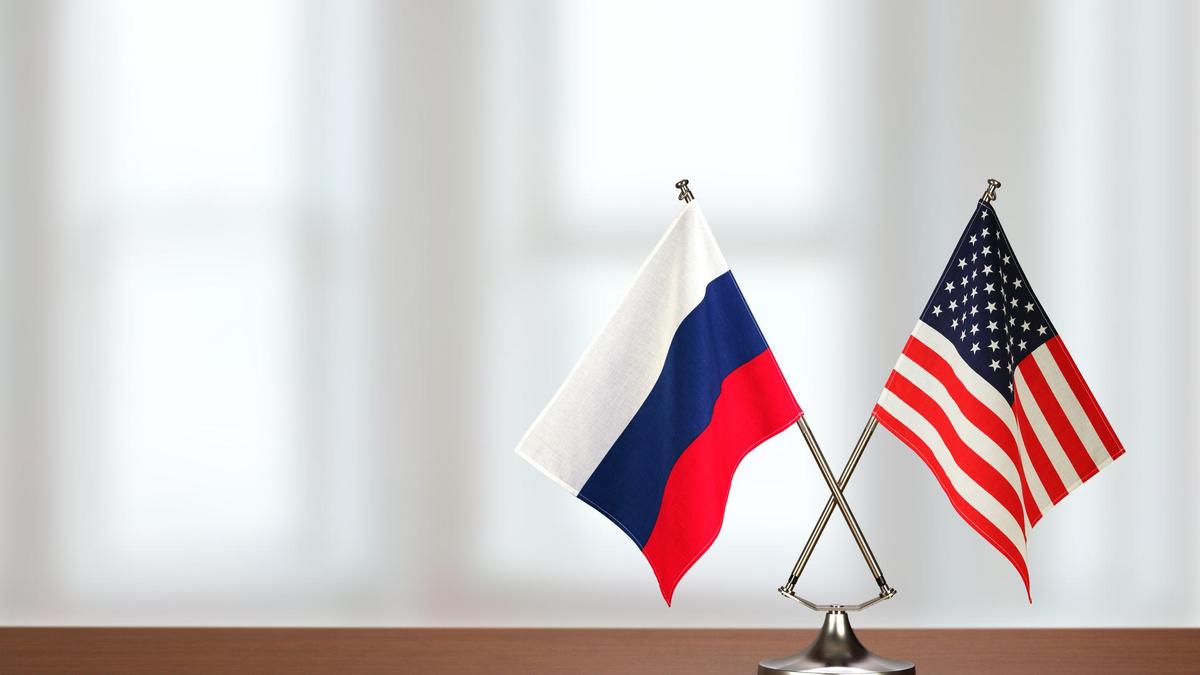 Флаги России и США Флаги России и США