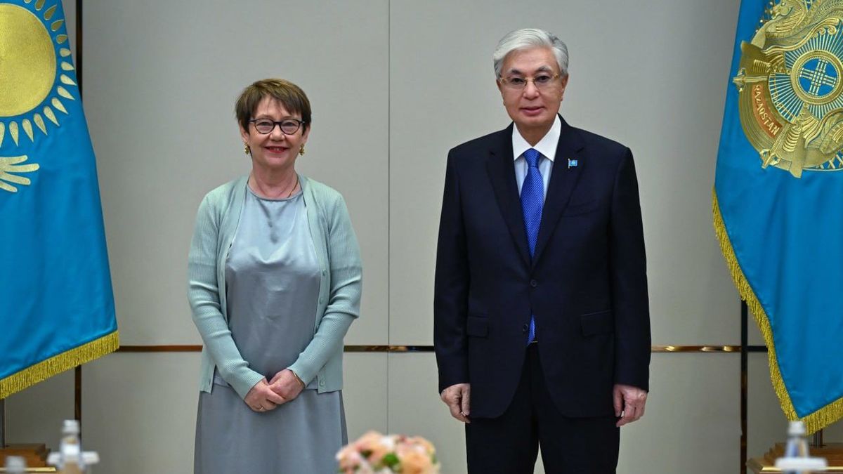 Одиль Рено-Бассо и Касым-Жомарт Токаев
