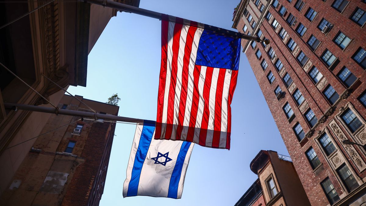 Флаги США и Израиля