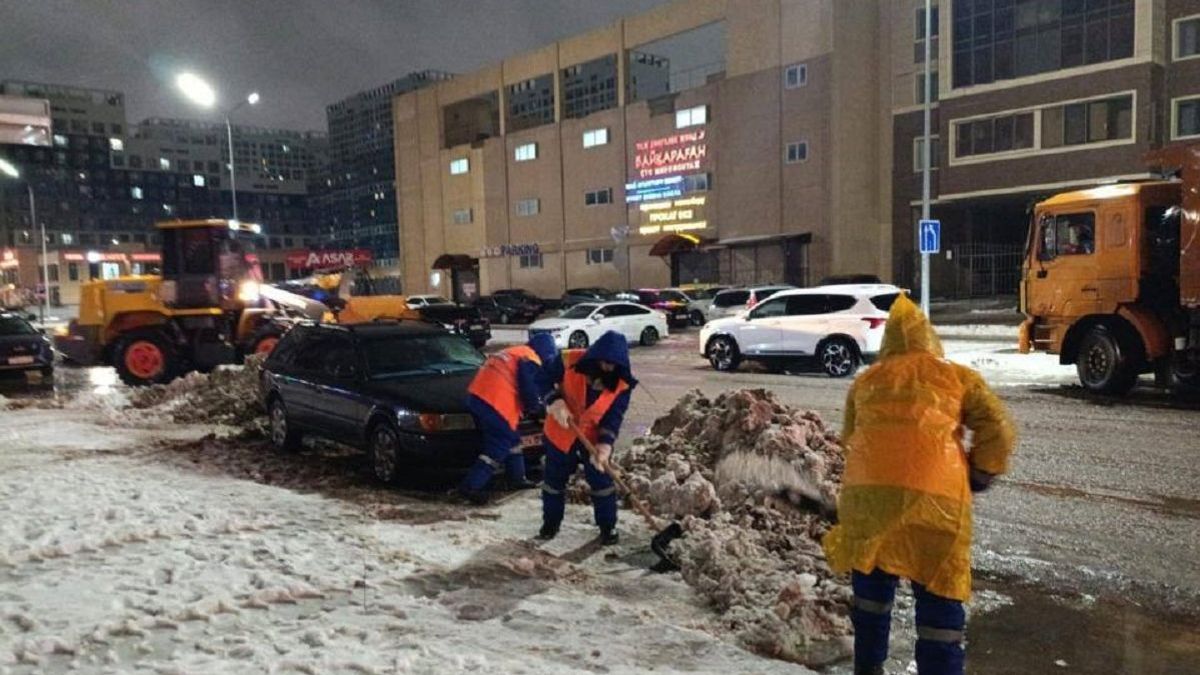 Гололед в Астане