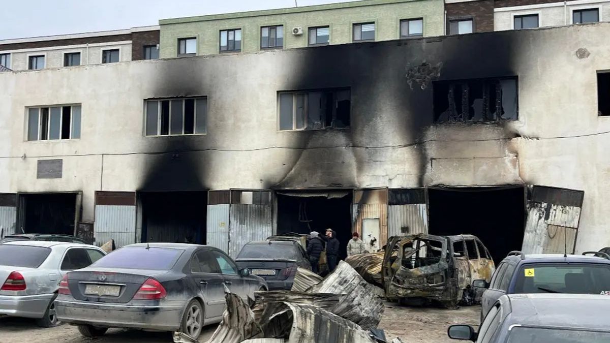 Пожар на СТО