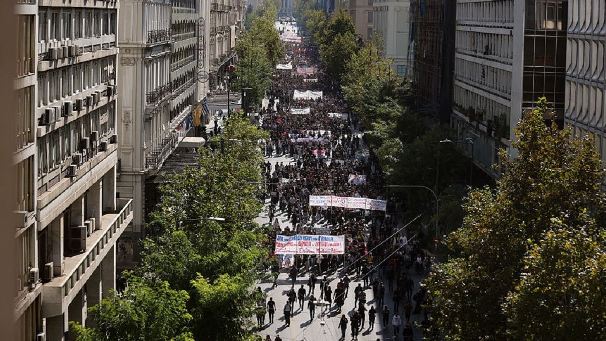 Протесты в Греции