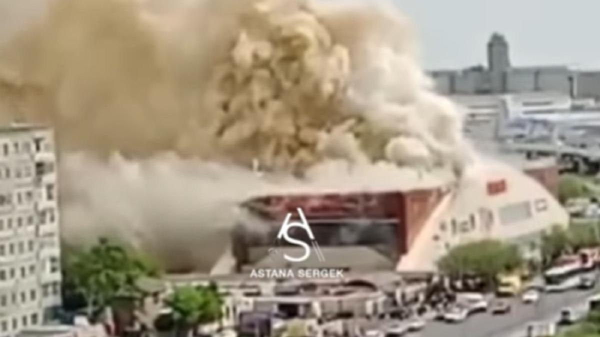Пожар в Астане Пожар в Астане