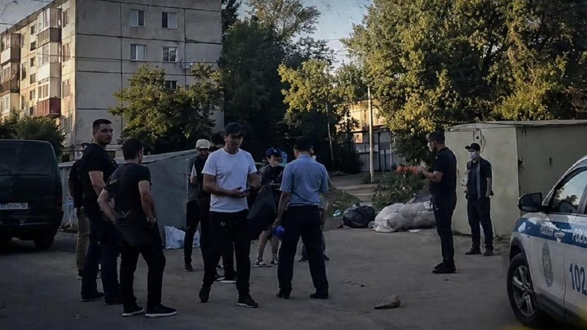 Место происшествия в Экибастузе