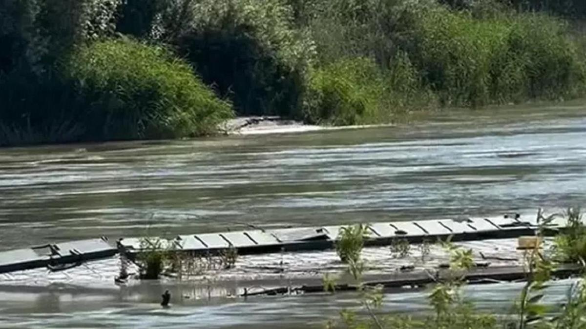 Павлодар облысында пантон көпірі құлады Павлодар облысында пантон көпірі құлады