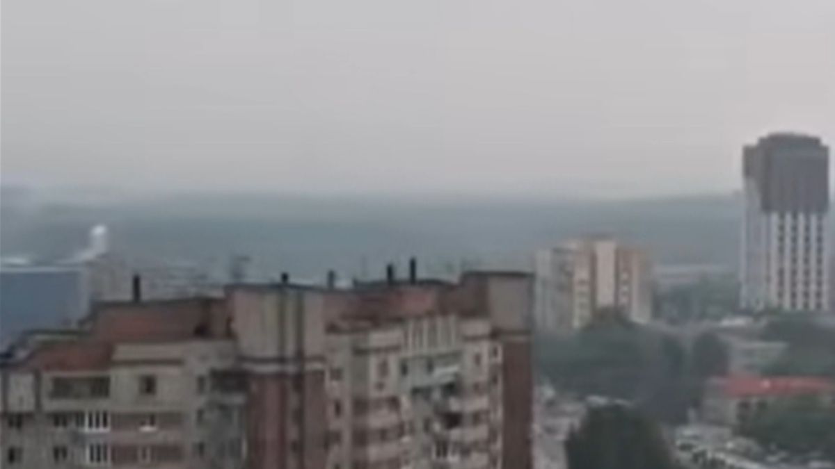 Дым в Усть-Каменогорске