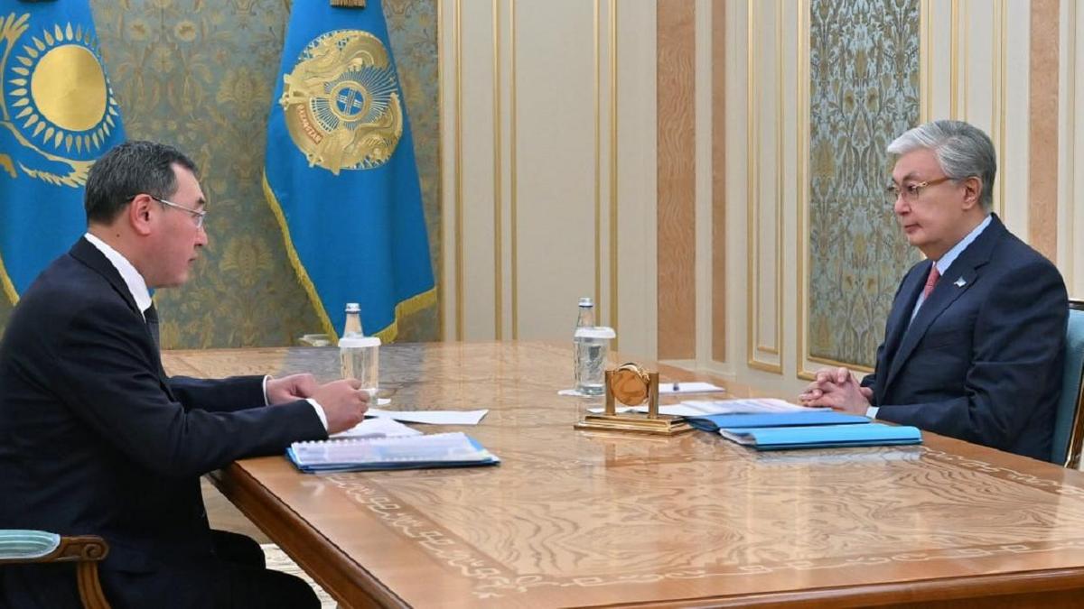 Касым-Жомарт Токаев и Марат Султангазиев Касым-Жомарт Токаев и Марат Султангазиев