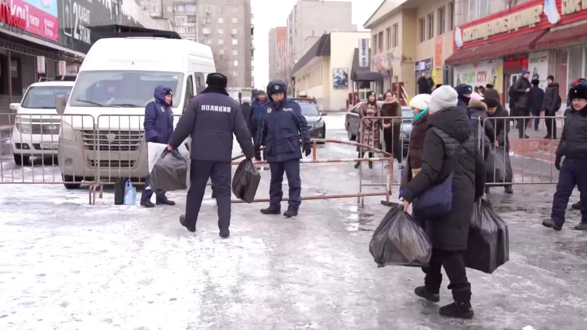 Полицейские и предприниматели в Семее