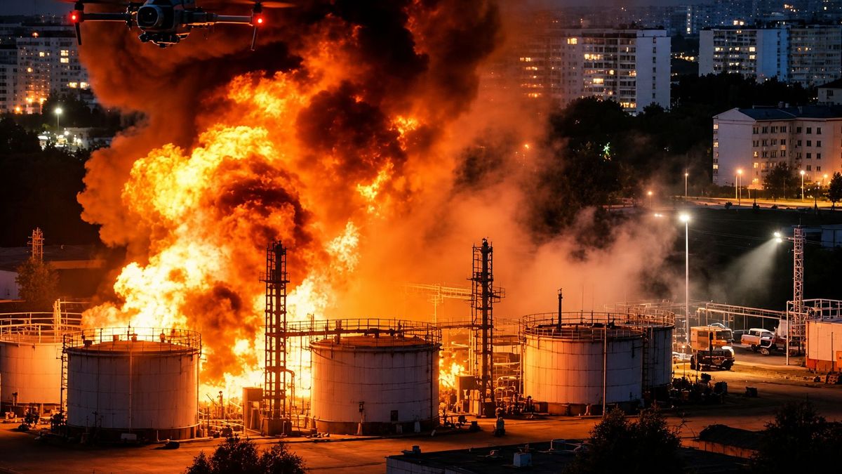 Пожар на нефтебазе
