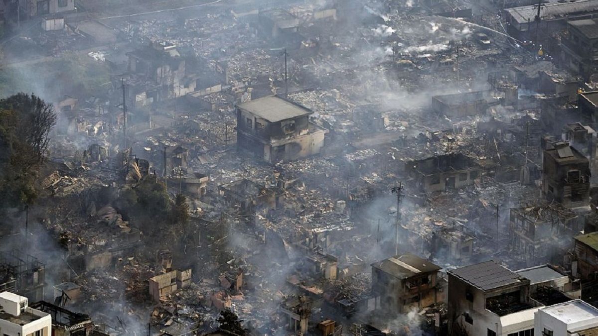 Пожар в Японии