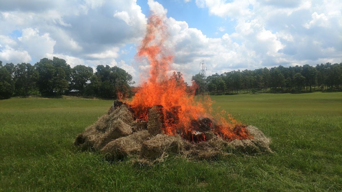 Горящее сено