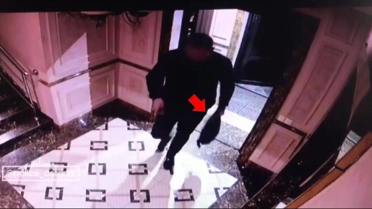Ұрланған сөмке түсірілген видео кадры Ұрланған сөмке түсірілген видео кадры