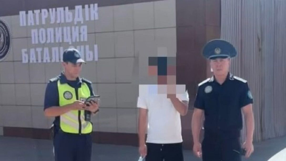 Павлодарец и полицейские