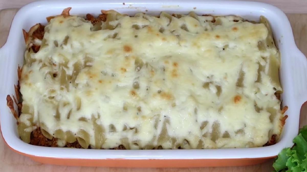 Запеканка из макарон с фаршем