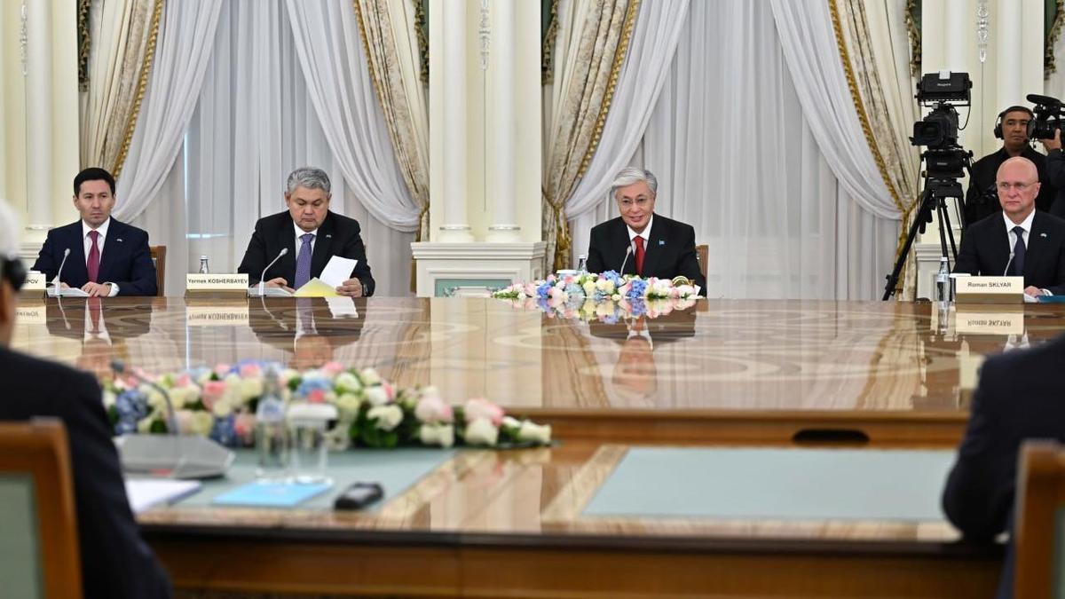 Касым-Жомарт Токаев во время переговоров с президентом Италии