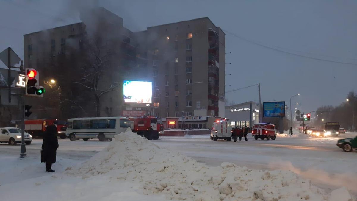 Пожар в общежитии в Уральске