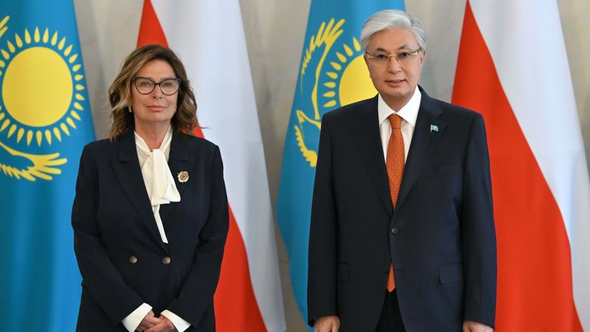 Касым-Жомарт Токаев и Малгожата Кидава-Блоньска
