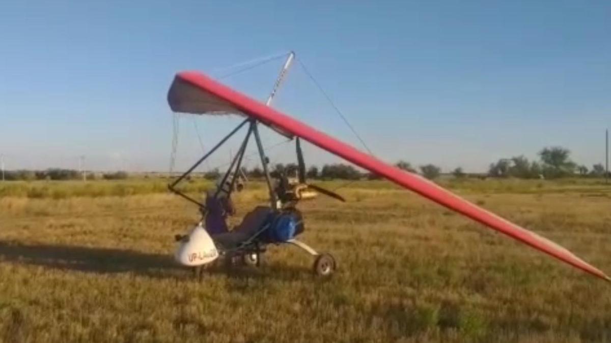 Мотодельтаплан, участвующий в поисках девочки в Костанайской области