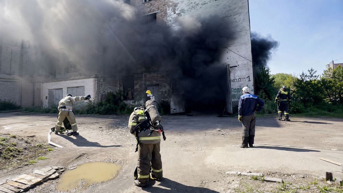 Пожар в Караганде