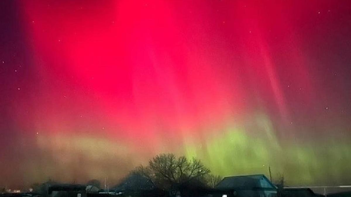 Северное сияние в Костанайской области