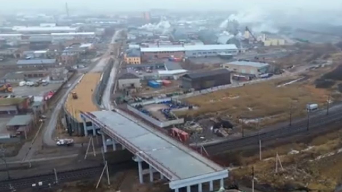 Строительство путепровода в Петропавловске