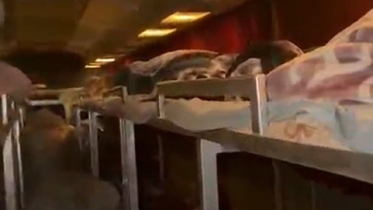Спальные места в автобусе