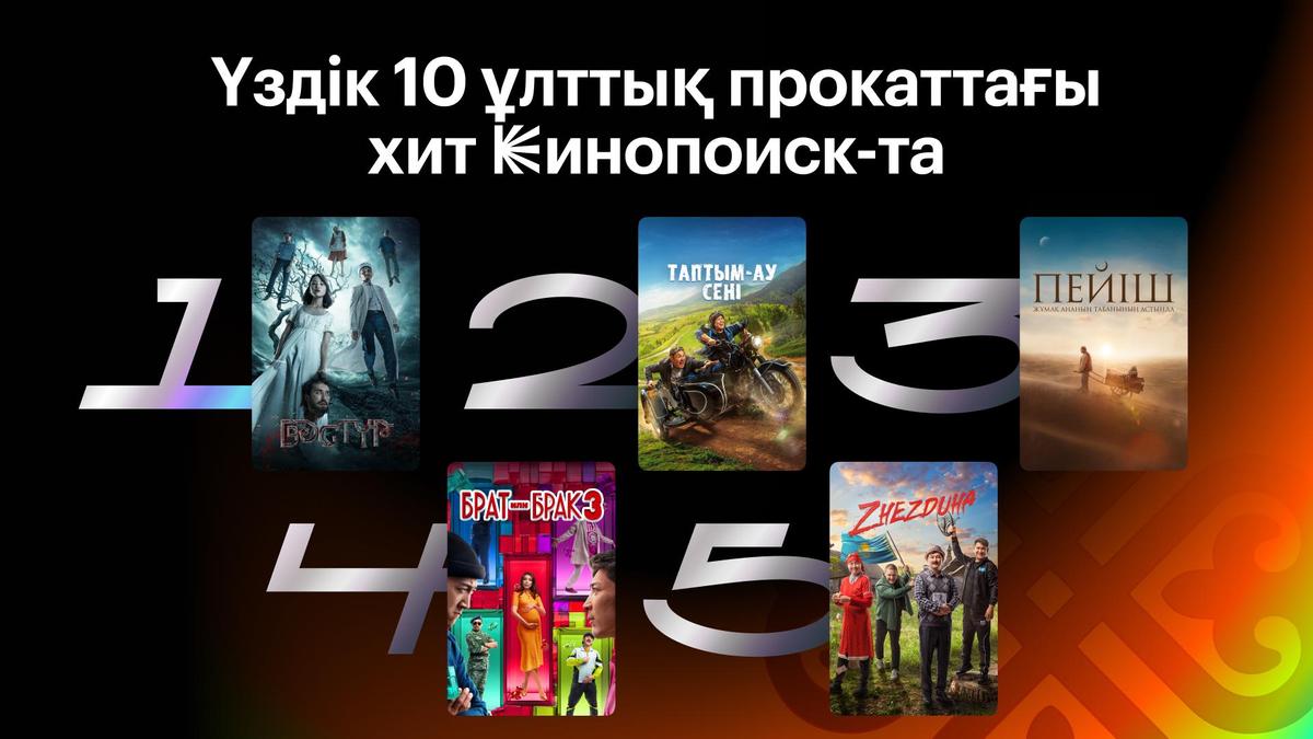 Кинопоисктегі ұлттық прокаттағы үздік 10 фильм: алматылықтар қай фильм тандайды