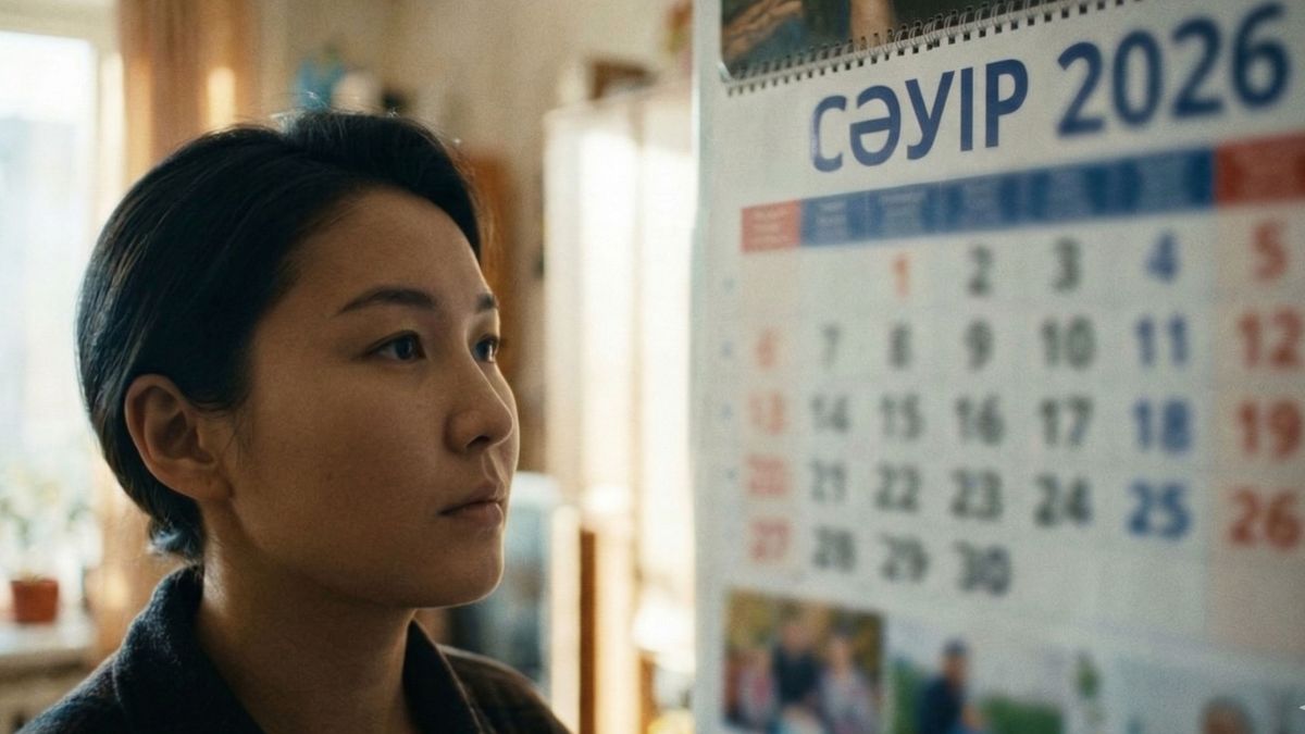 Күнтізбеге қарап тұрған адам