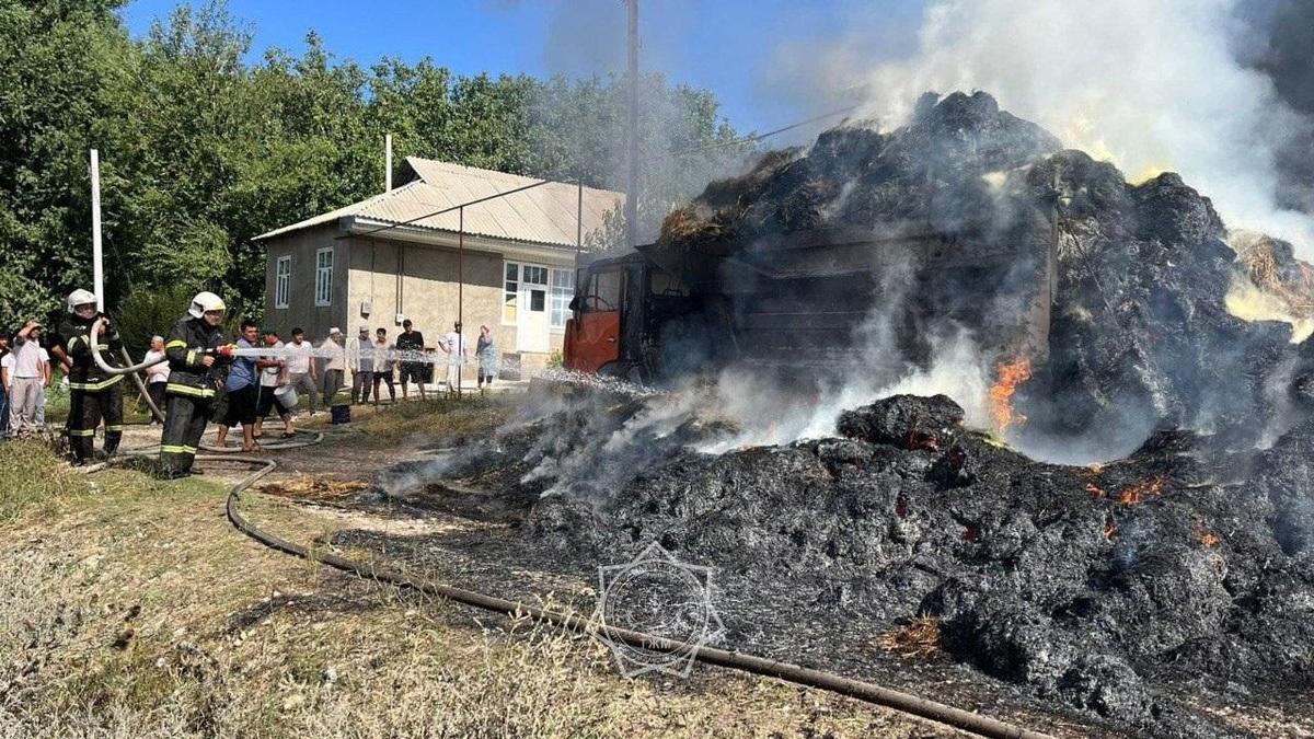 Пожар в Туркестанской области