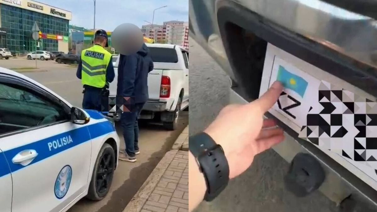Toyota Hilux забрали у водителя в Уральске из-за бумажного номера