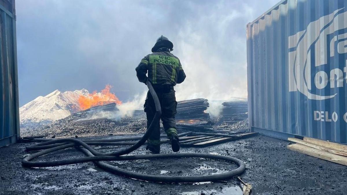 Пожар в Новороссийске