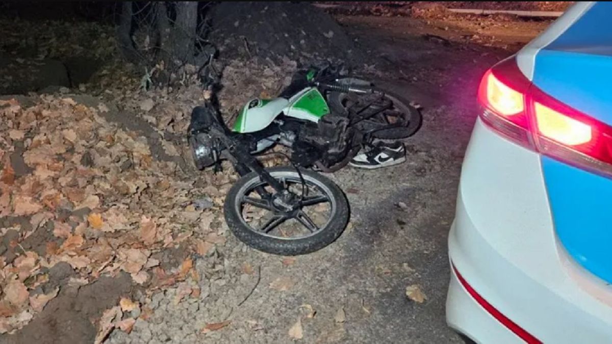 Мопед попал в аварию